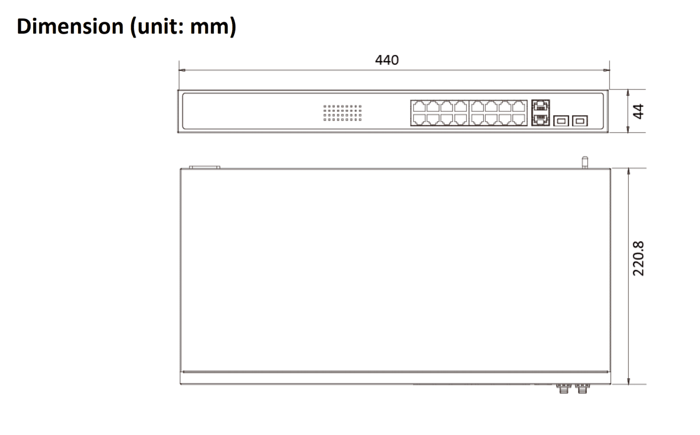 Hikvision DS-3E1318P-EI 16+2 Port PoE 10/100 Smart Switch