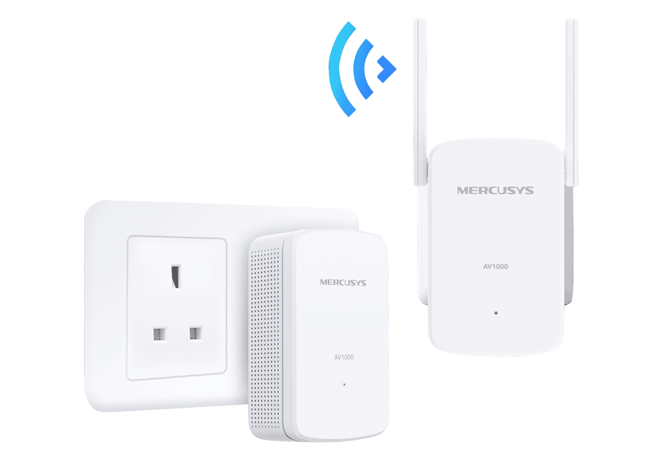 Mercusys MP510 KIT Powerline Red Eléctrica AV1000 Wifi N300 Mbps Gigabit