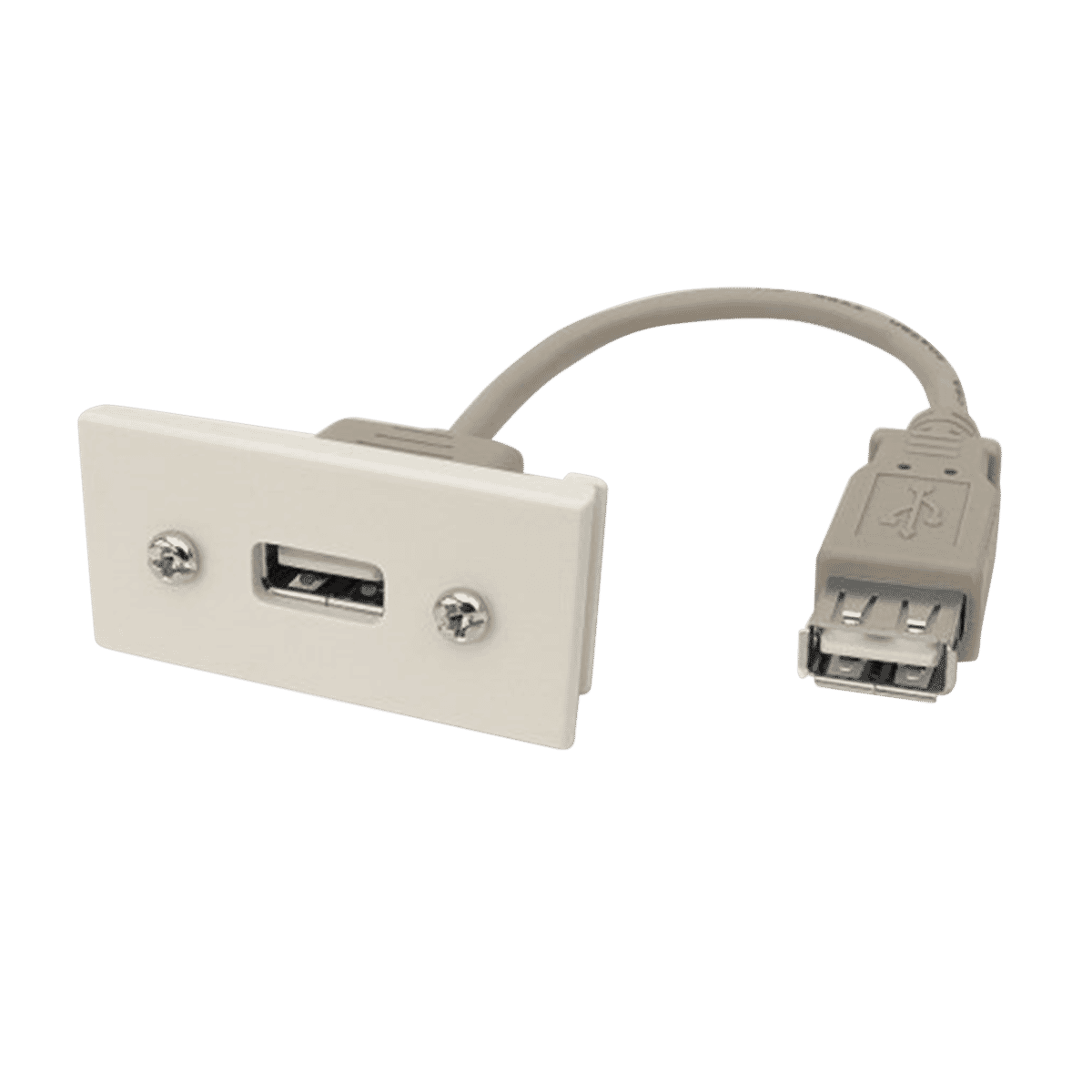 USB Single Insert Euro Module White