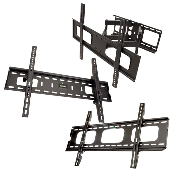 Heavy duty wall brackets for large format display screens and TV's up