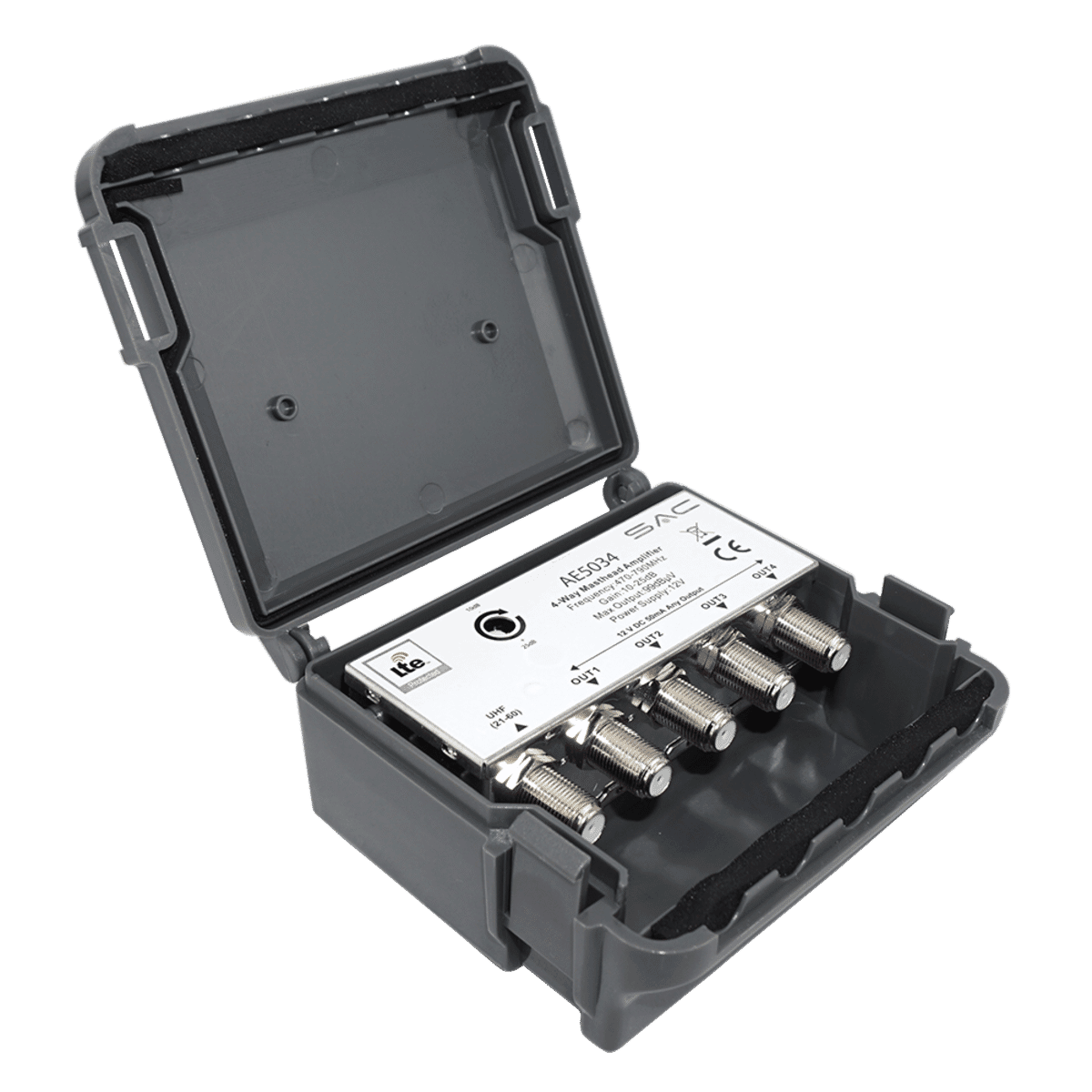 Way TV Aerial Masthead Amplifier with Power Supply