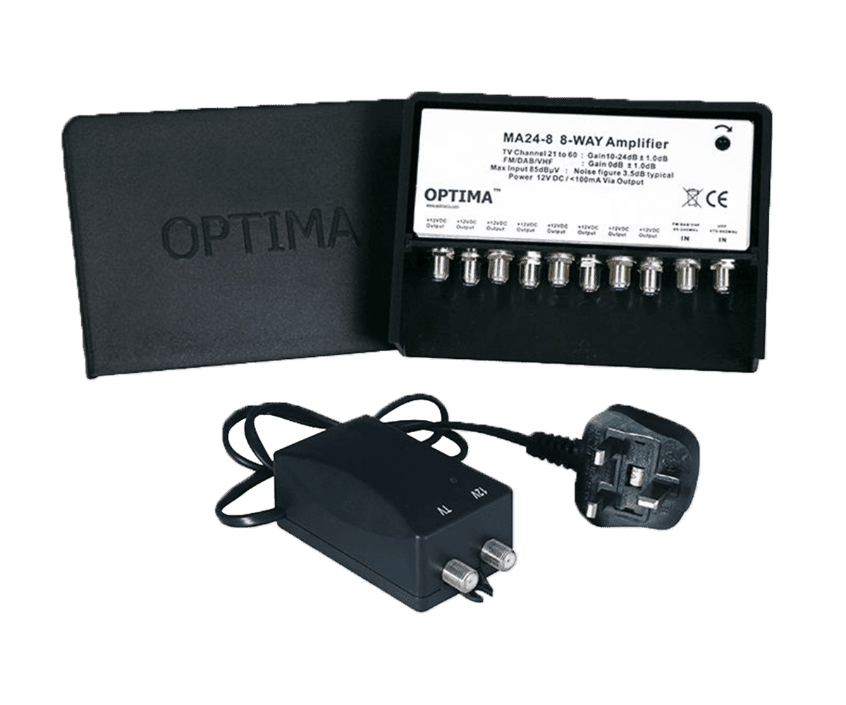 Optima Masthead Amplifier with Power Supply | Connectec.uk