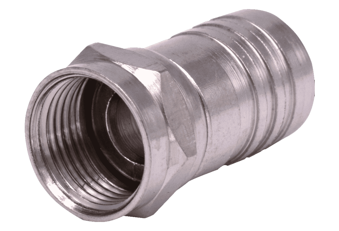 Blake F Type Crimp-on Plug for RG6/100 TV/Satellite Coax