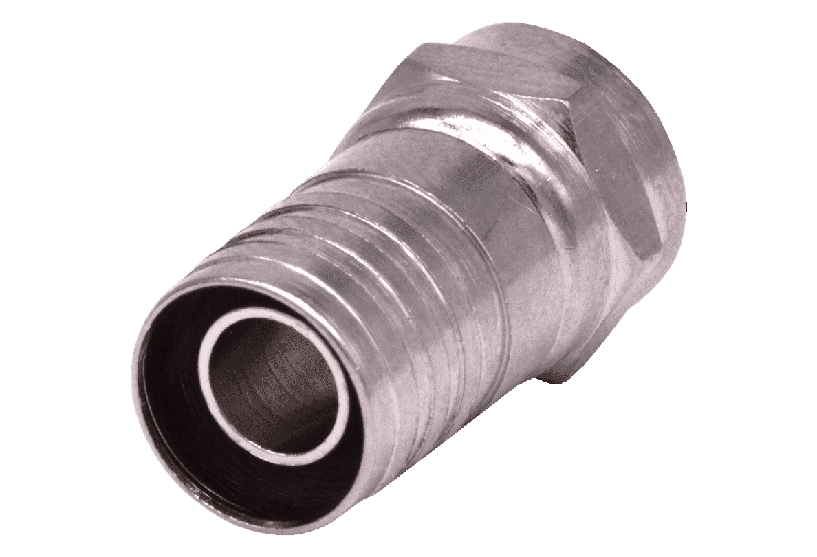 Blake F Type Crimp-on Plug for RG6/100 TV/Satellite Coax