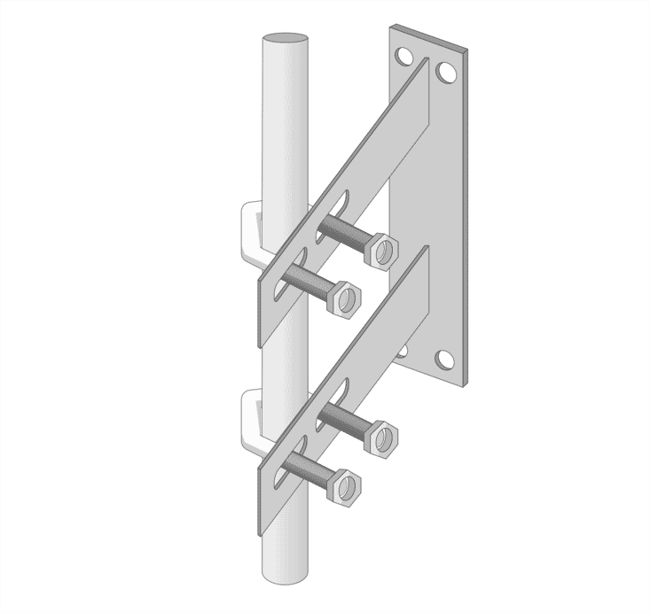 Aerial Mast Pole Stand Off Wall Brackets Connectec Uk