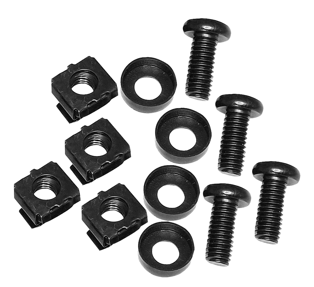 Rackmount cage nuts 50 Pack Black Connectec.uk