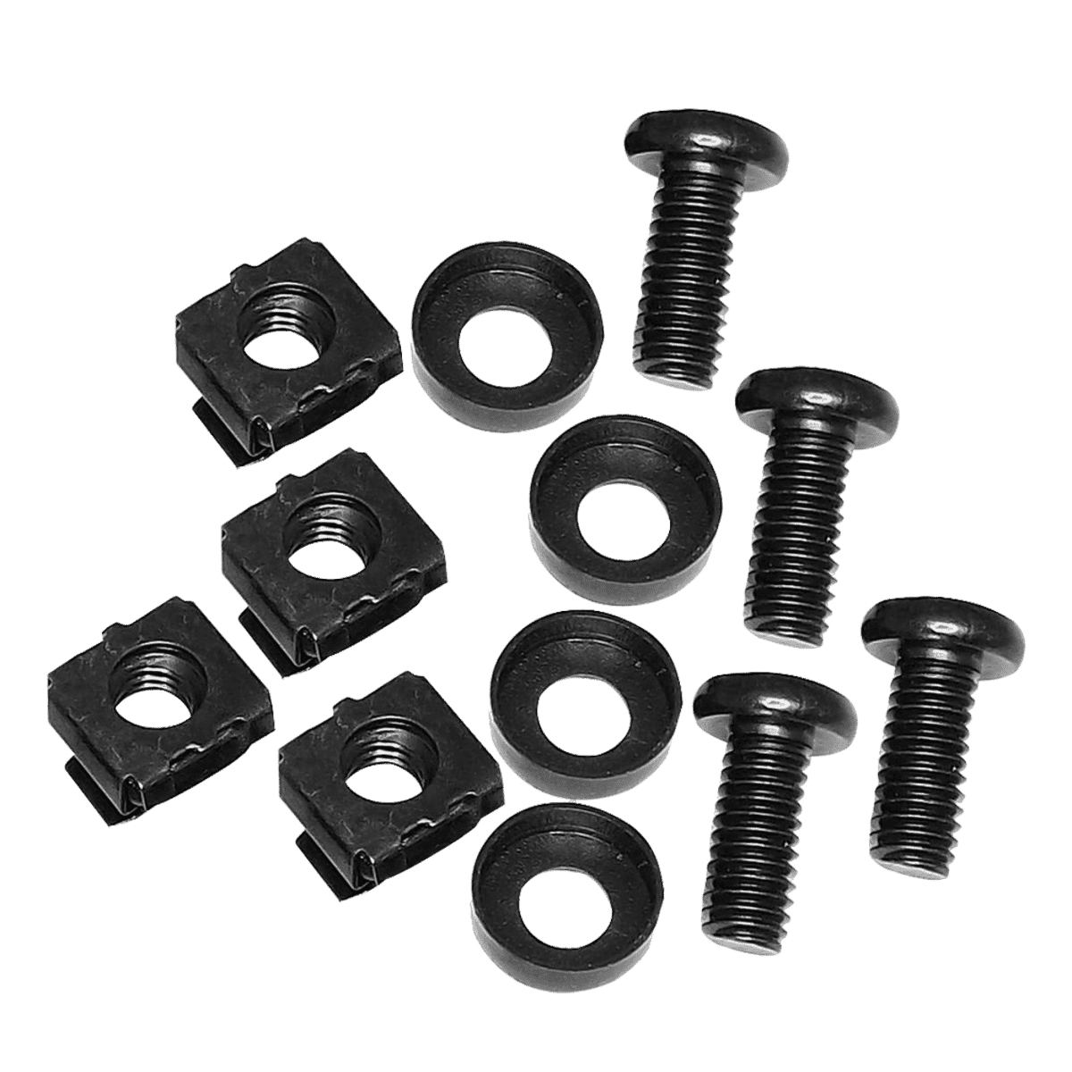 Kauden Rackmount cage nuts 50 Pack Black