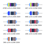 50k Resistor Color Code