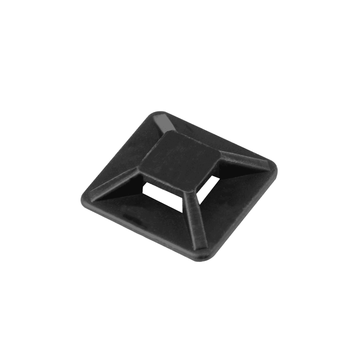 Cable Base Self-Adhesive Cable Tie Base Black 25mm (100 Pack)