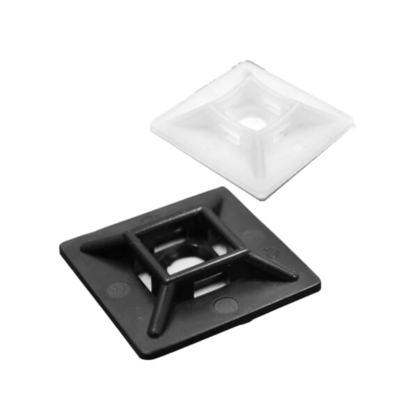 4 Way Self Adhesive Cable Tie Mounting Base (x100) Connectec.uk