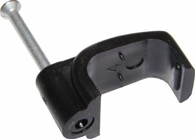 Twin / Shotgun Coax Cable Clips Black (100pc) Connectec.uk