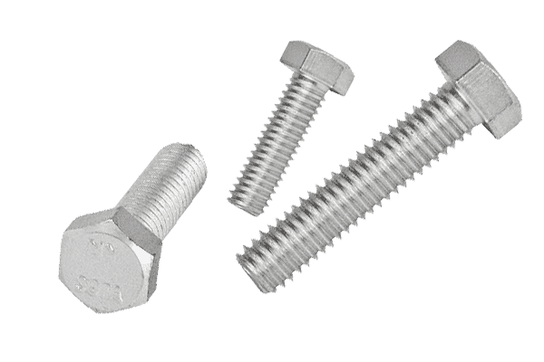 Zinc Plated Steel Hex Head Bolt Screw (10 Pack)