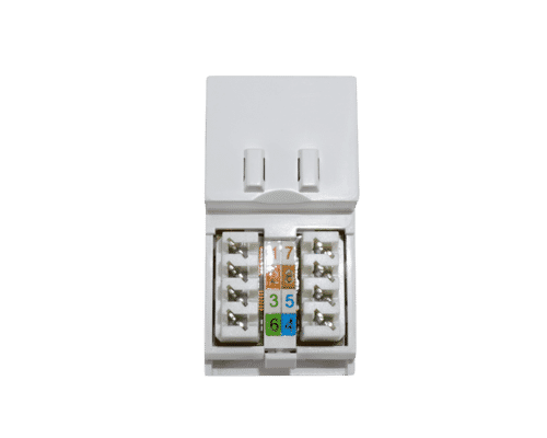 Snap-in RJ45 Euro Module for Cat 5e or Cat 6 UTP IDC (White)