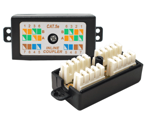 Cat 5e/6 IDC Inline Cable Coupler junction Box