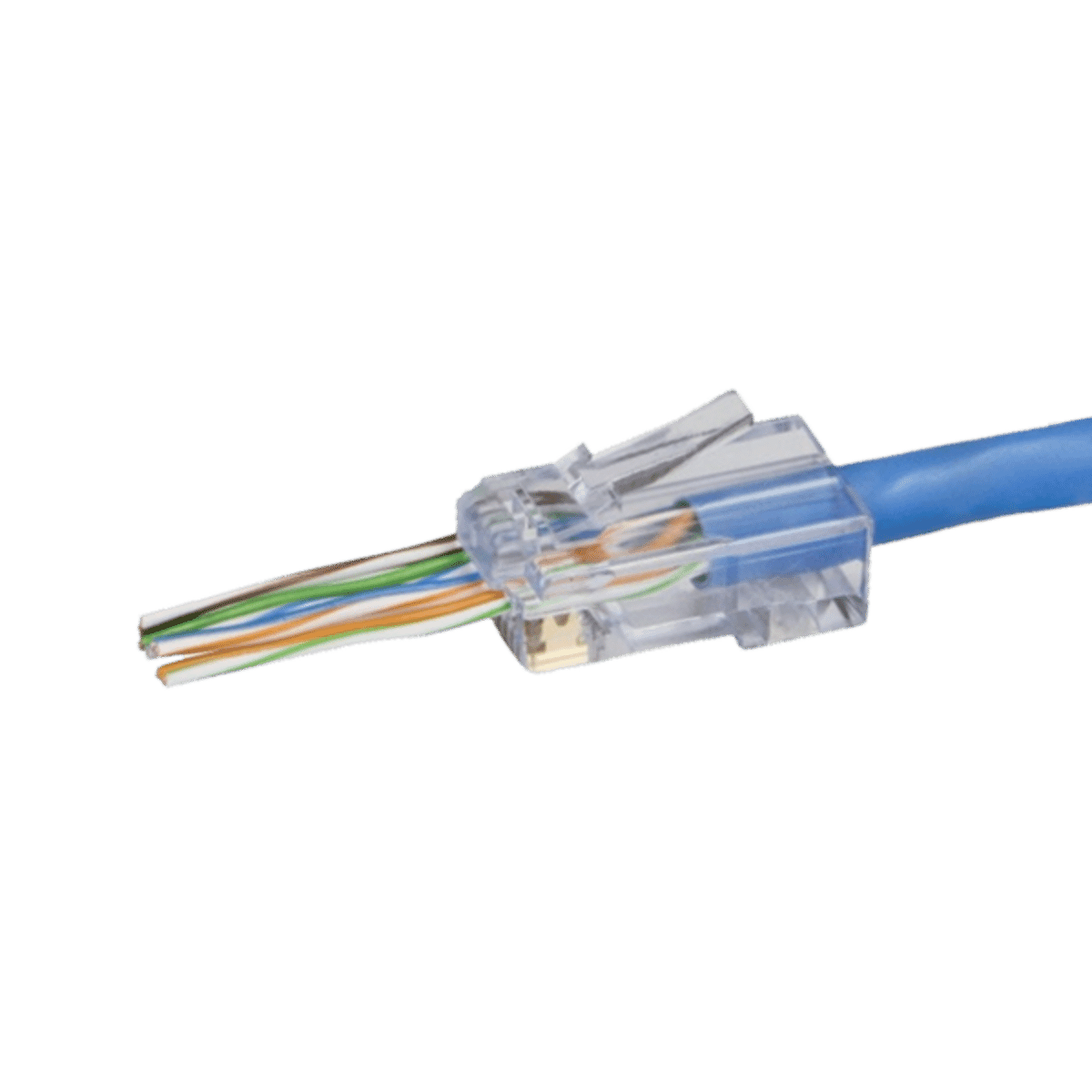Push Fit Rj45 Easy Fit Push Through RJ45 Cat 5e Modular Crimp Plug - Pack of 50
