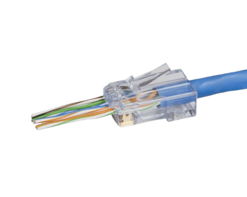 Easy Fit Push Through RJ45 Cat5e Modular Crimp Plug 10pc