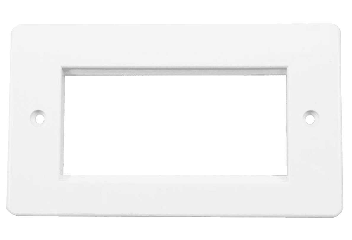 Double Gang Profiled Edge Euro Faceplate Connectec.uk