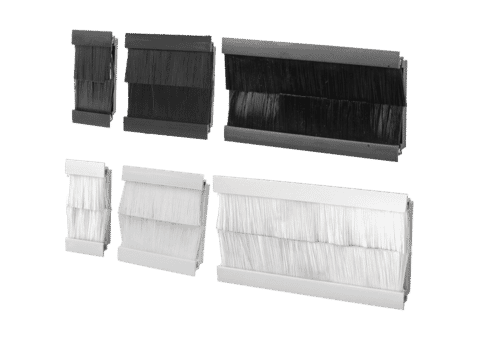 Quad Euro Fit Brush Module White 50x100mm | Connectec.uk