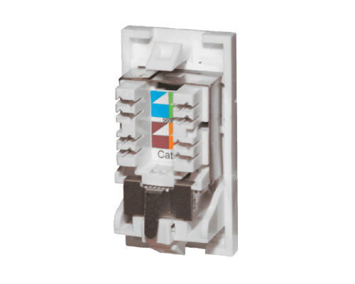 Cat 6 or 6A FTP Shielded RJ45 25 x 50mm Euro Module White