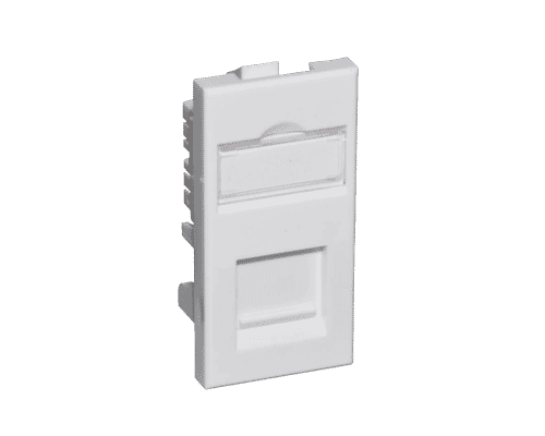 Cat 6 or 6A FTP Shielded RJ45 25 x 50mm Euro Module White