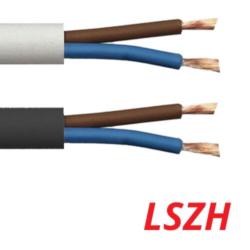 LSZH 2 Core Mains Flex Power Cable 3182B