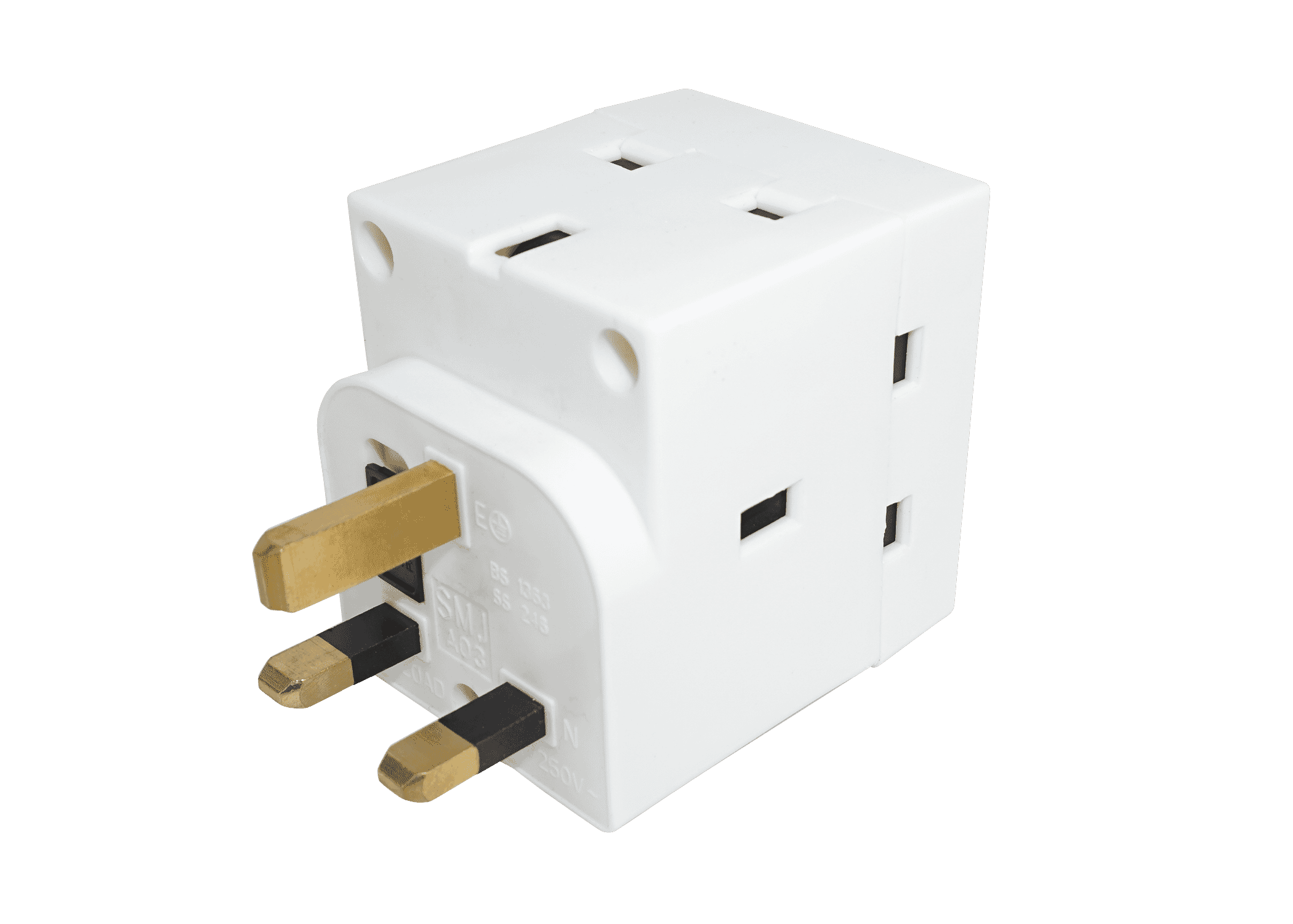 3 Way Plug Cube Adaptor Connectec.uk