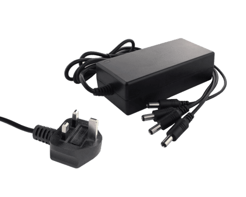 Inline 4 Way 12V 5A DC CCTV Power Supply with 2.1mm Plug