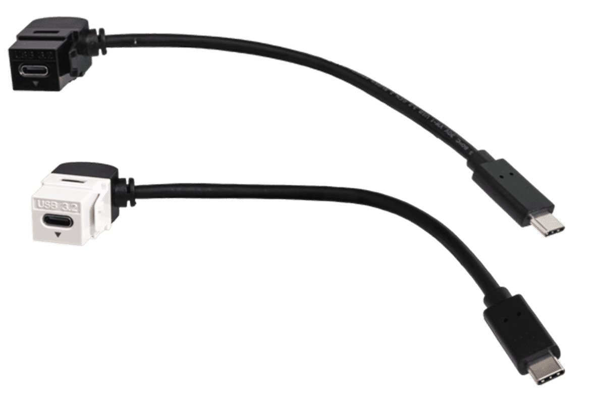 TUK USB C Keystone Female to Male Tailed Socket - 5A