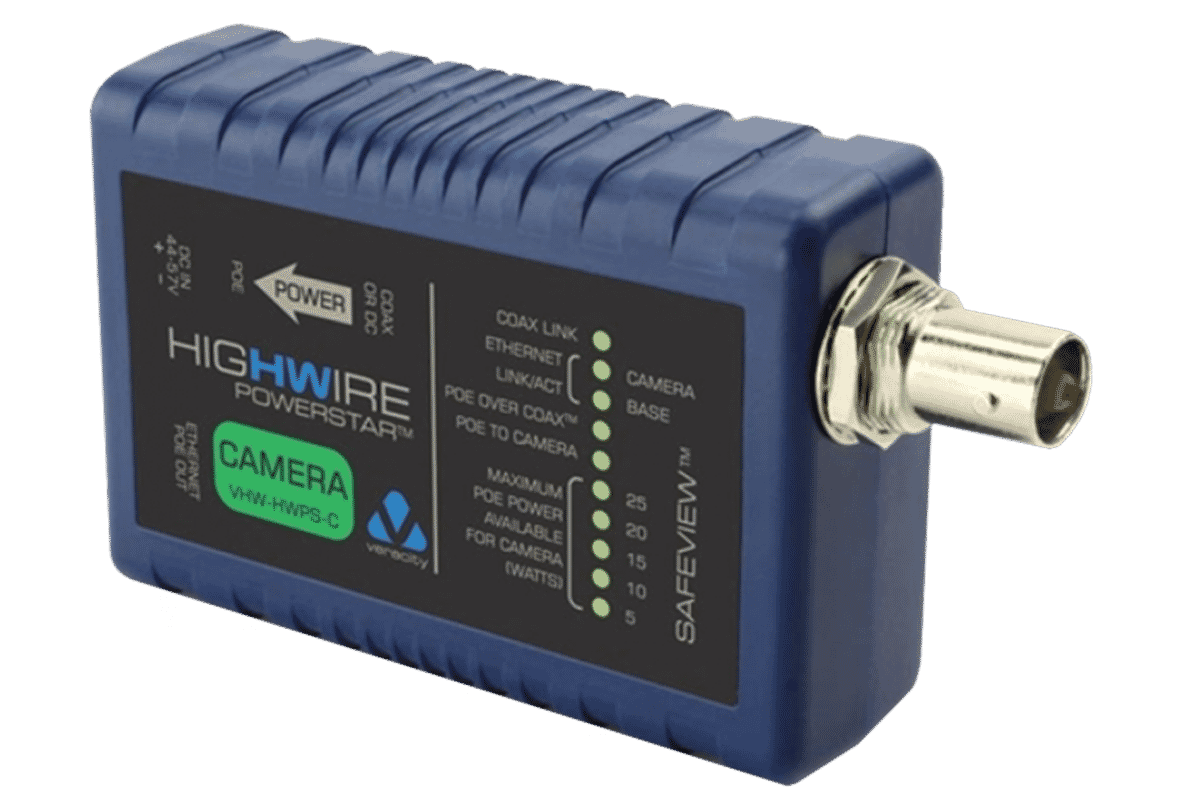 Veracity HIGHWIRE Powerstar Single Channel IP PoE Over Coax Adapter - Camera End