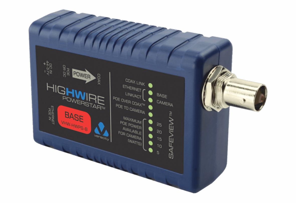 Veracity HIGHWIRE Powerstar POE over coax Base Adaptor
