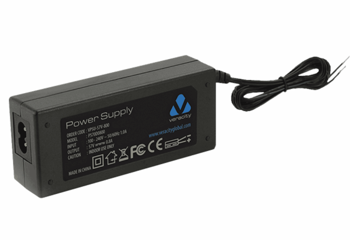 Veracity 40W 57V DC PSU Power Supply for POE Transmission Adaptors