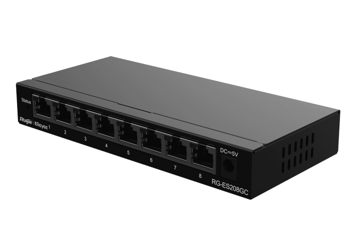 Ruijie RG-ES208GC 8 Port Gigabit RJ45 Ports,Smart Cloud Managed Non-PoE Switch