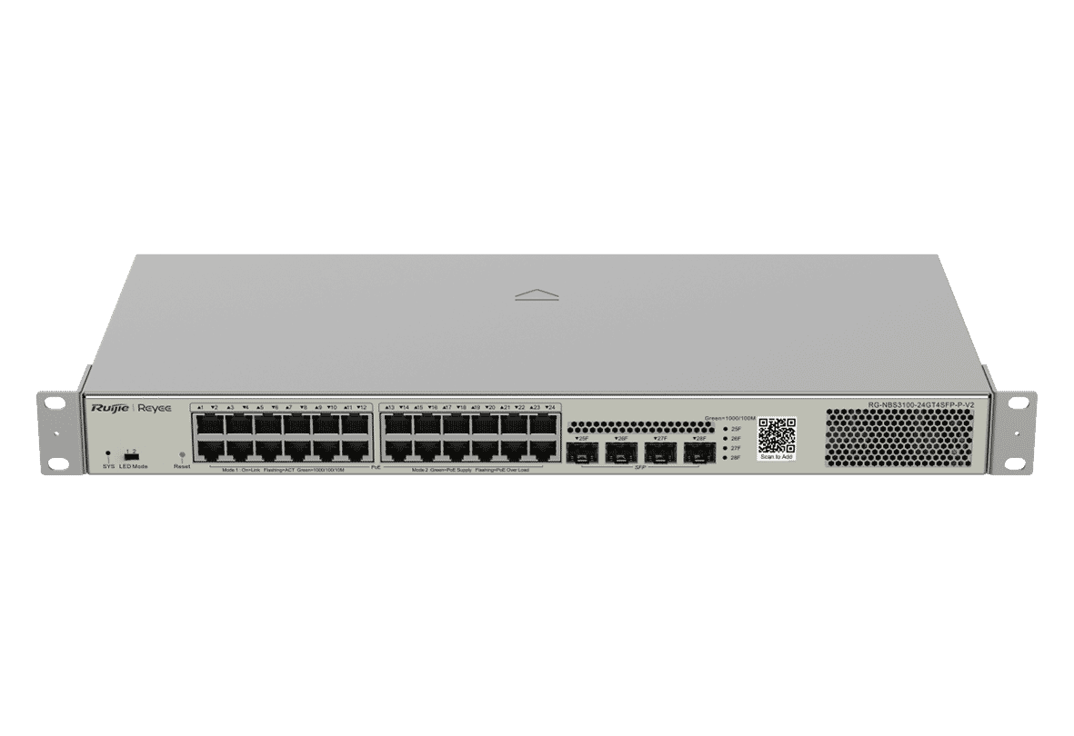 Ruijie RG-NBS3100-24GT4SFP-PV2 Reyee 28-Port Gigabit L2 Managed 370W PoE+ Switch