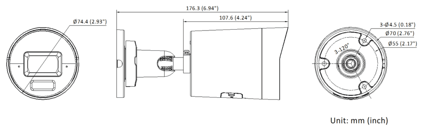 Hikvision DS-2CD2047G3-LI2UY/SL 4MP Hybrid ColorVu 3.0 Fixed Mini Bullet Camera