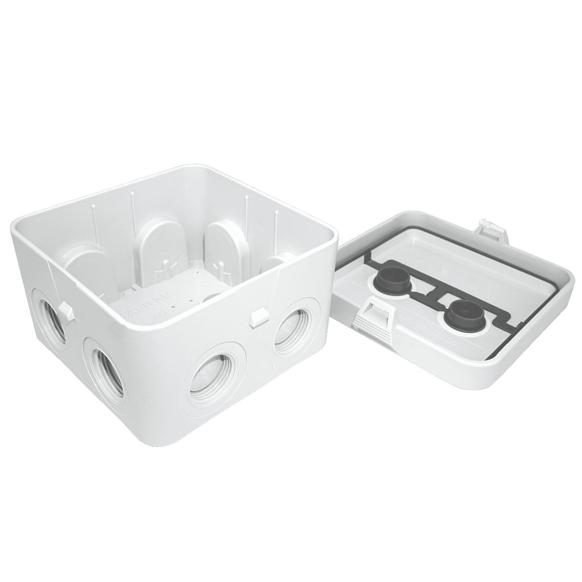 Threaded Junction Box Spelsberg IP65 95 x 95 x 57mm Junction Box (M20 Threaded Entry) - White
