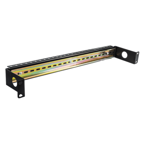 TUK 19” 1U Recessed Rack Mount DIN Rail Panel
