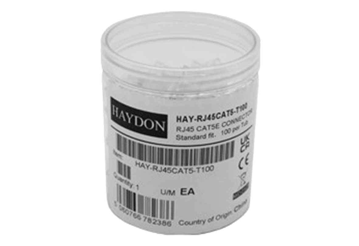 RJ45 Cat 5e Modular Crimp Plug - Tub of 100