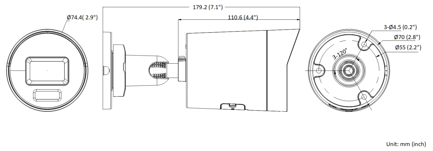 Hikvision DS-2CD2046G2H-IU(2.8mm) 4MP Darkfighter Bullet Camera 2.8mm
