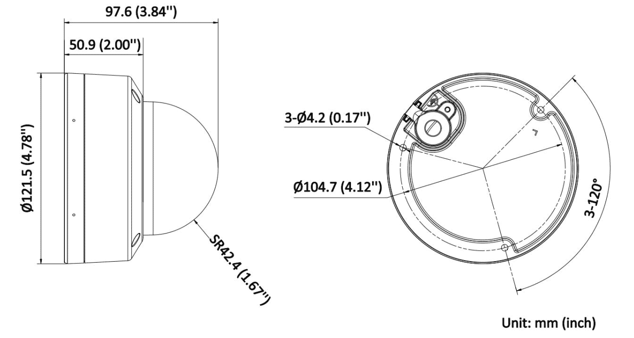 Hikvision DS-2CD2186G2H-ISU(2.8mm)(eF) 8MP Darkfighter Fixed Dome Network Camera