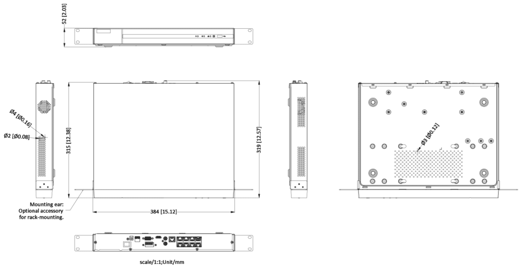 HiLook NVR-208MH-K/8P  8-Channel PoE 8MP 1U Motion 2.0 NVR CCTV Recorder