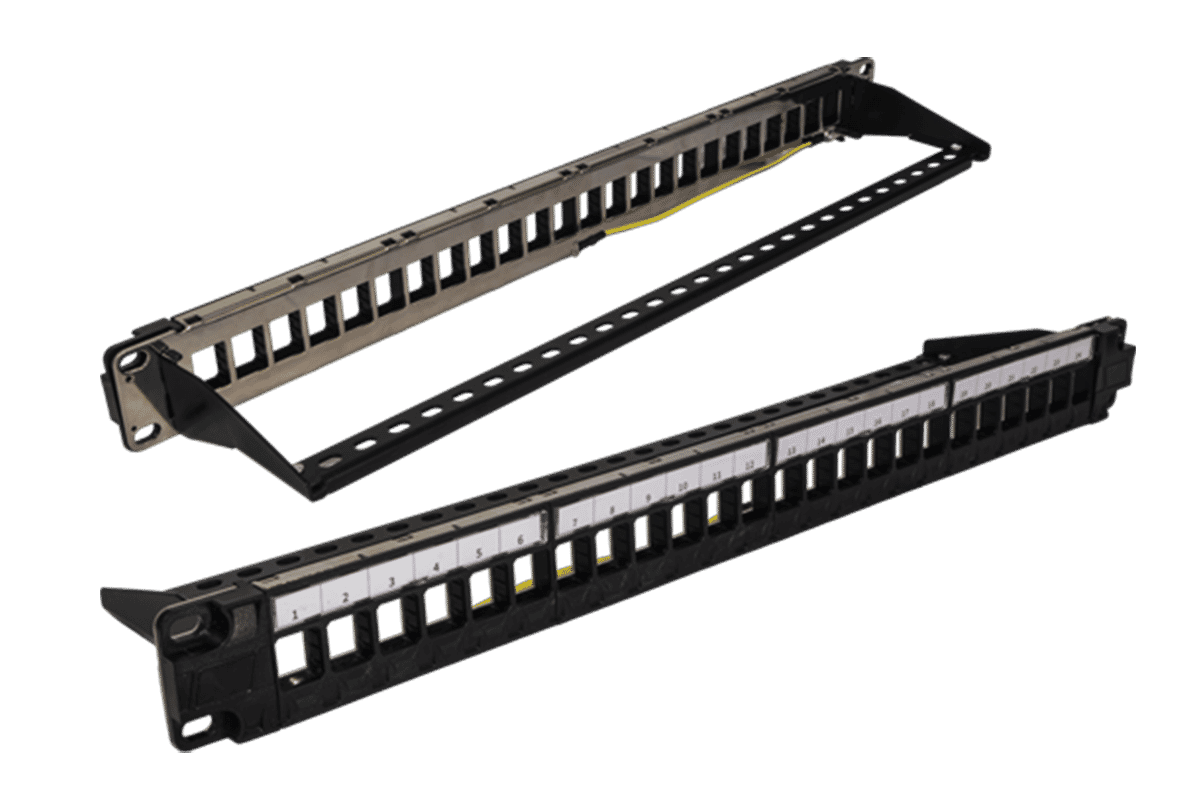 TUK 24 Port Keystone Patch Panel - Empty Panel with Cable Management