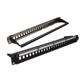 TUK 24 Port Keystone Patch Panel - Empty Panel with Cable Management TUK 24 Port Keystone Patch Panel - Empty Panel with Cable Management