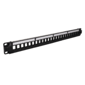 TUK 24 Port Keystone Patch Panel - Empty Panel with Cable Management TUK 24 Port Keystone Patch Panel - Empty Panel with Cable Management