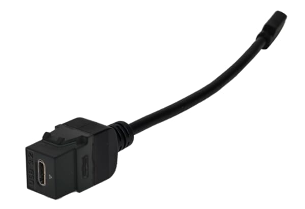 TUK USB-C Female to Male Straight Through Keystone Tailed Socket