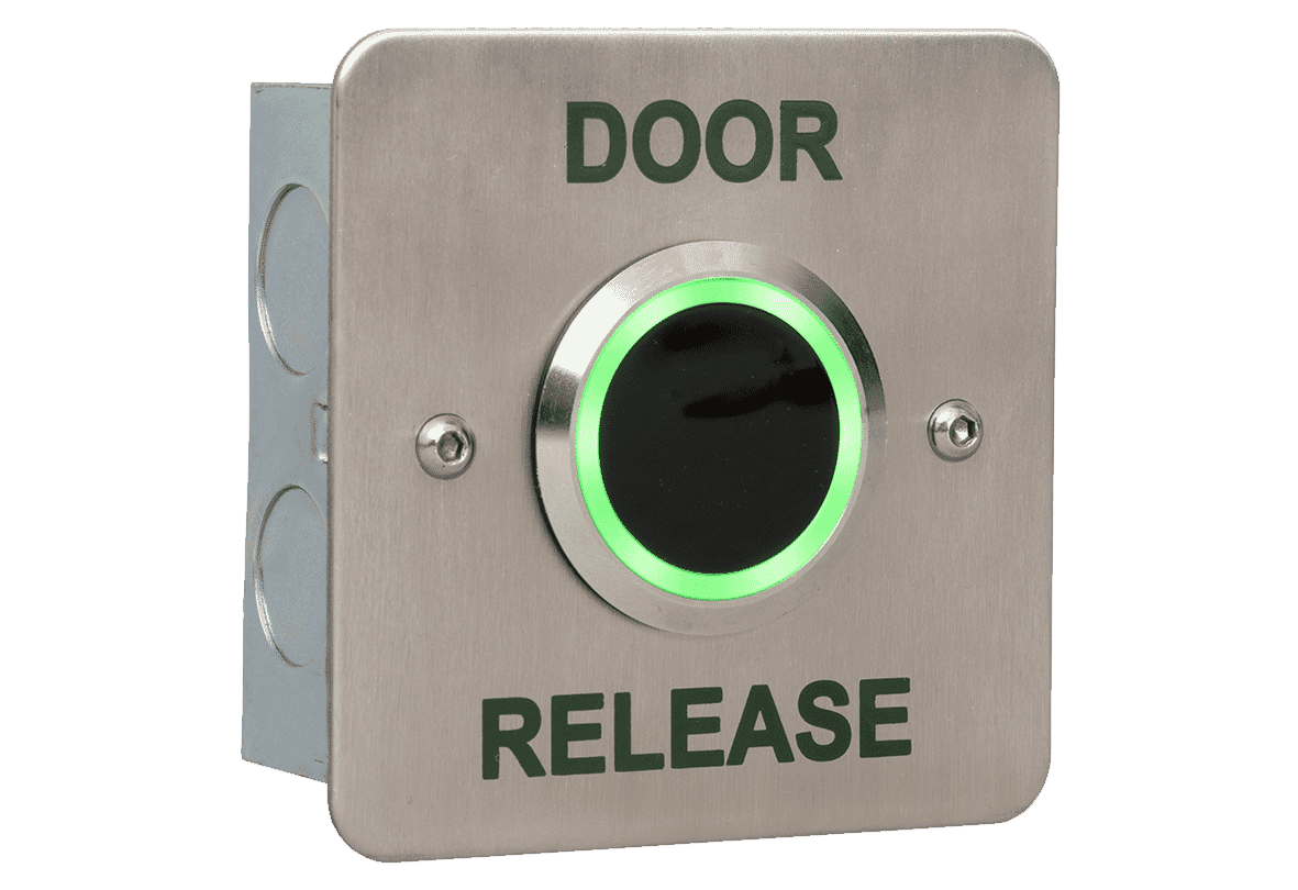 RGL K-EB/TF-DR Touch Free Door Exit Button with Built-in Timer - S/Steel