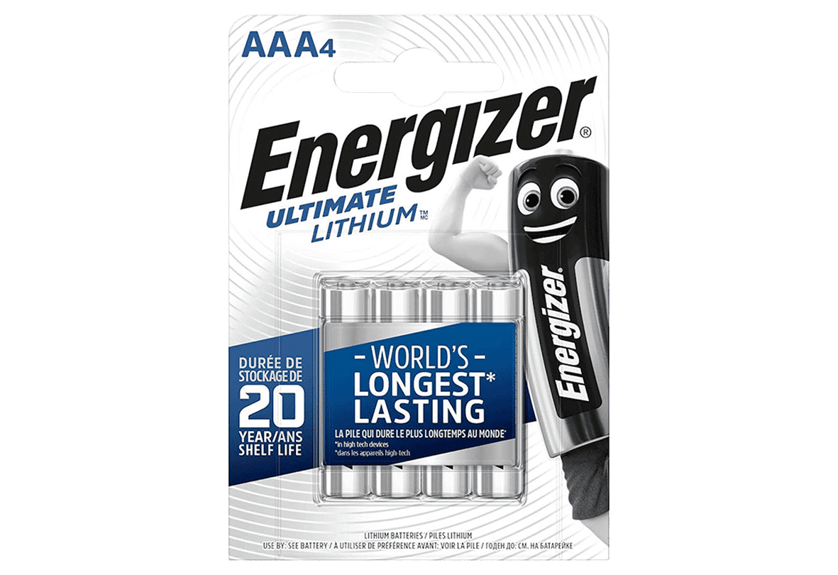 Energizer AAA Ultimate Lithium Batteries 4 Pack
