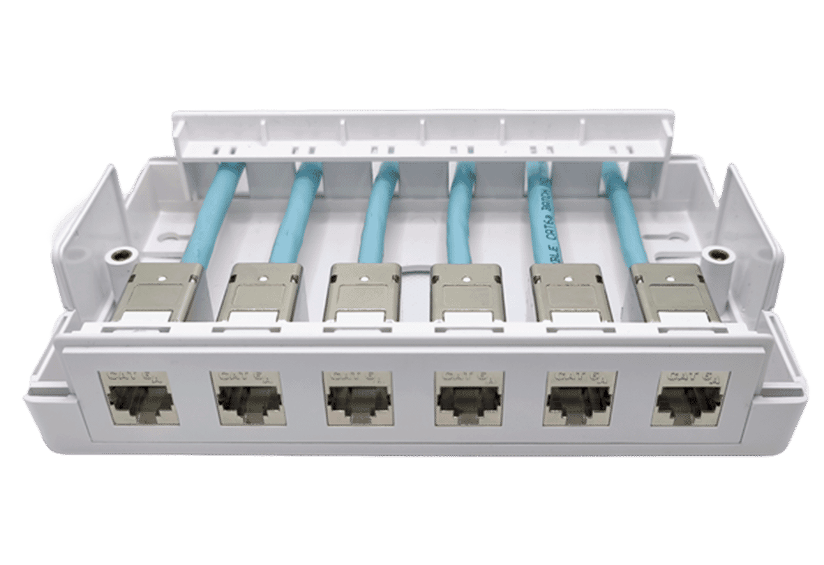 TUK 6 Way Shielded Keystone Cat 6A Consolidation Point
