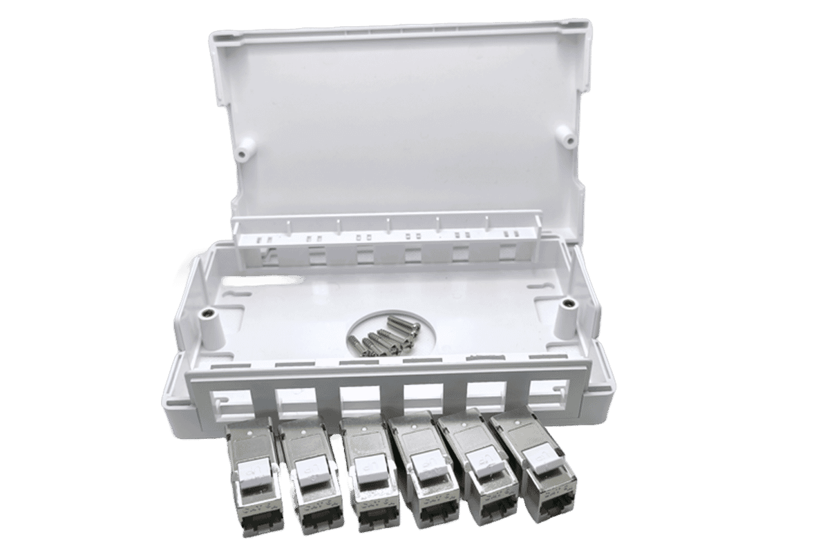 TUK 6 Way Shielded Keystone Cat 6A Consolidation Point