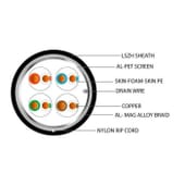 Cat 7A S/FTP PE External Data Cable Black 305m Reel Cat 7A S/FTP PE External Data Cable Black 305m Reel