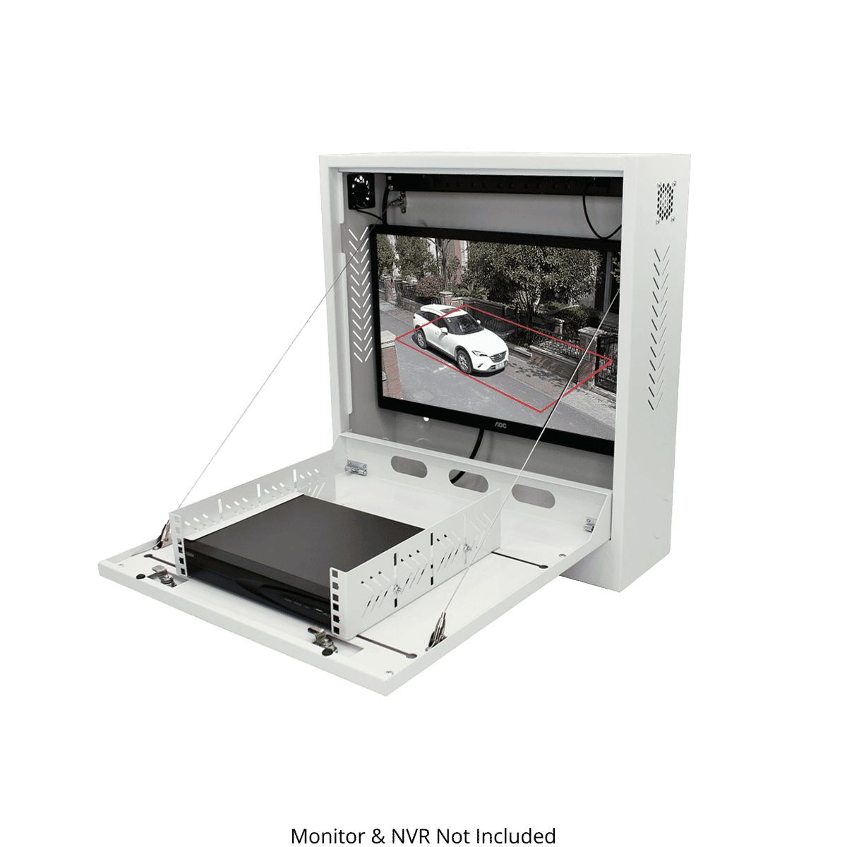 Antiference CCTVCAB CCTV Lockable 2U Security Cabinet Enclosure c/w PDU ...